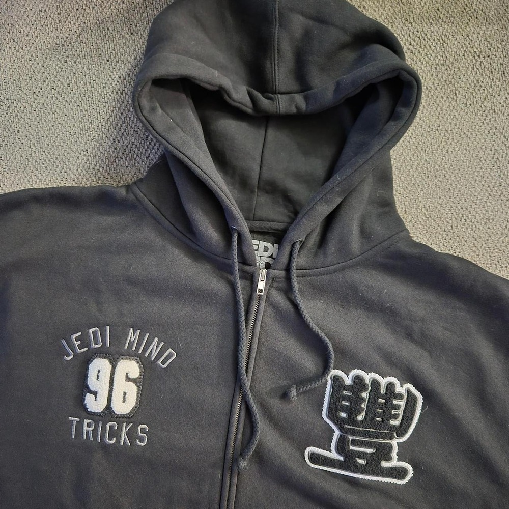 Jedi Mind Tricks varsity black zip up kanji est 1996 Hip Hop hoodie Size XL